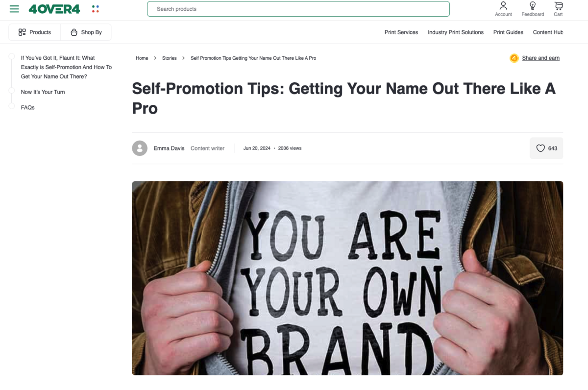 a screenshot of the 4over4 post that mentioned us