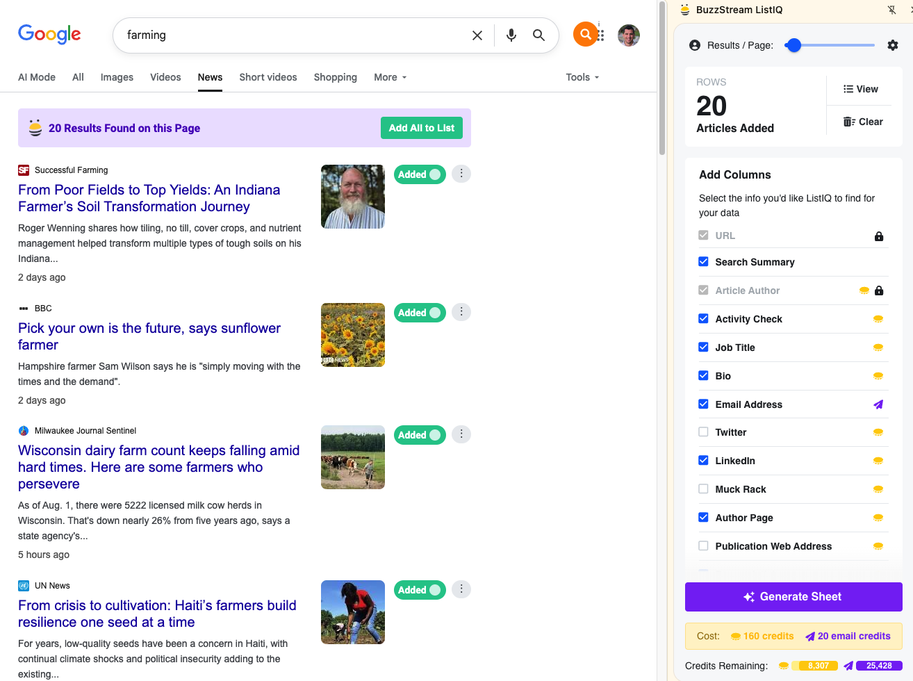 adding urls to the list