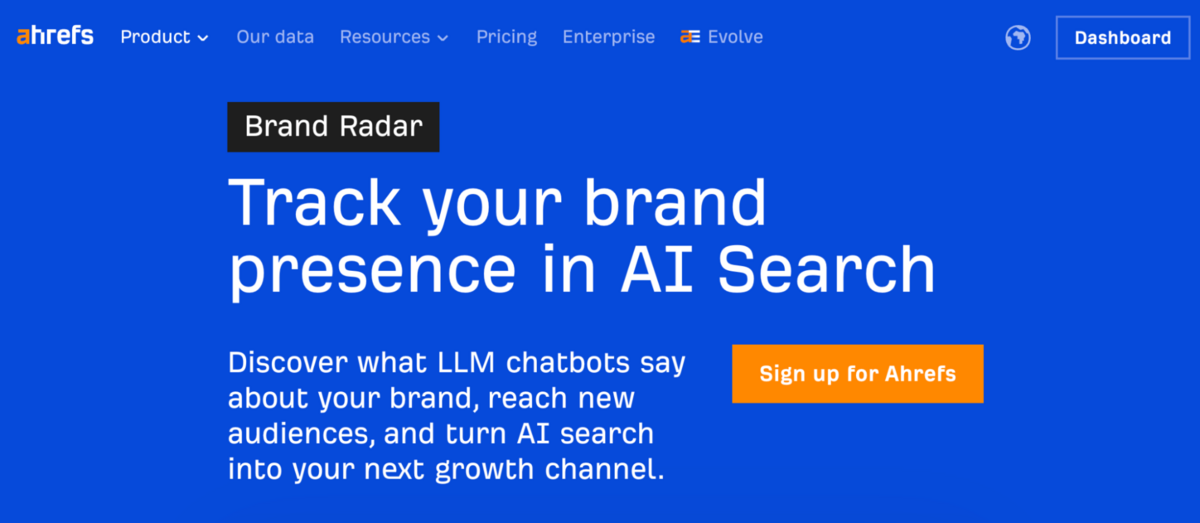 ahrefs brand radar - track your brand presence