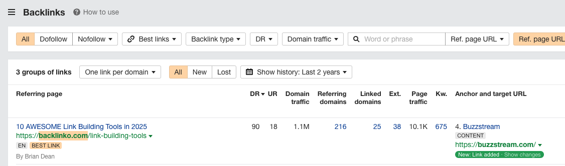 backlinko referring page