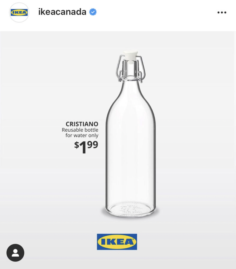 ikea cristiano bottle