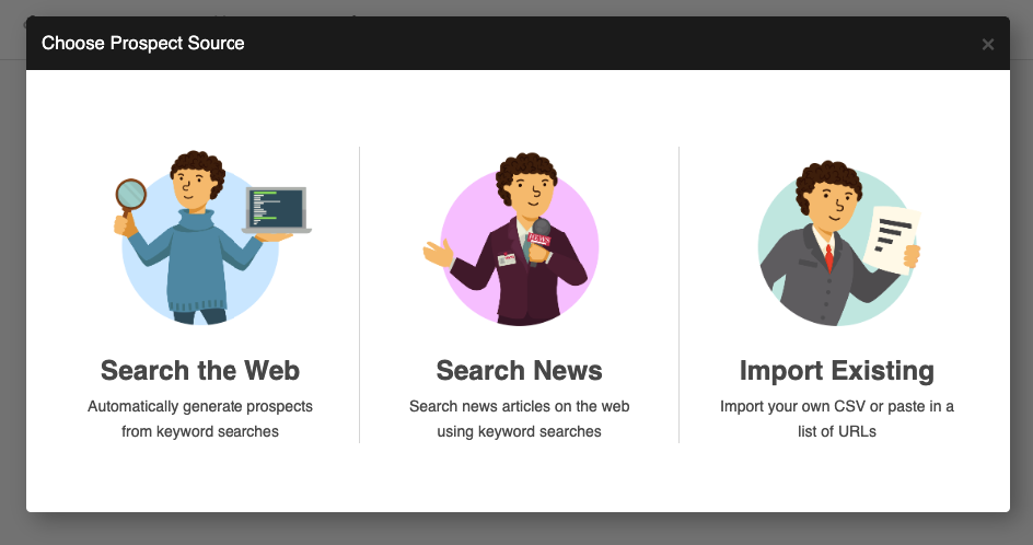 buzzstream choose prospect source