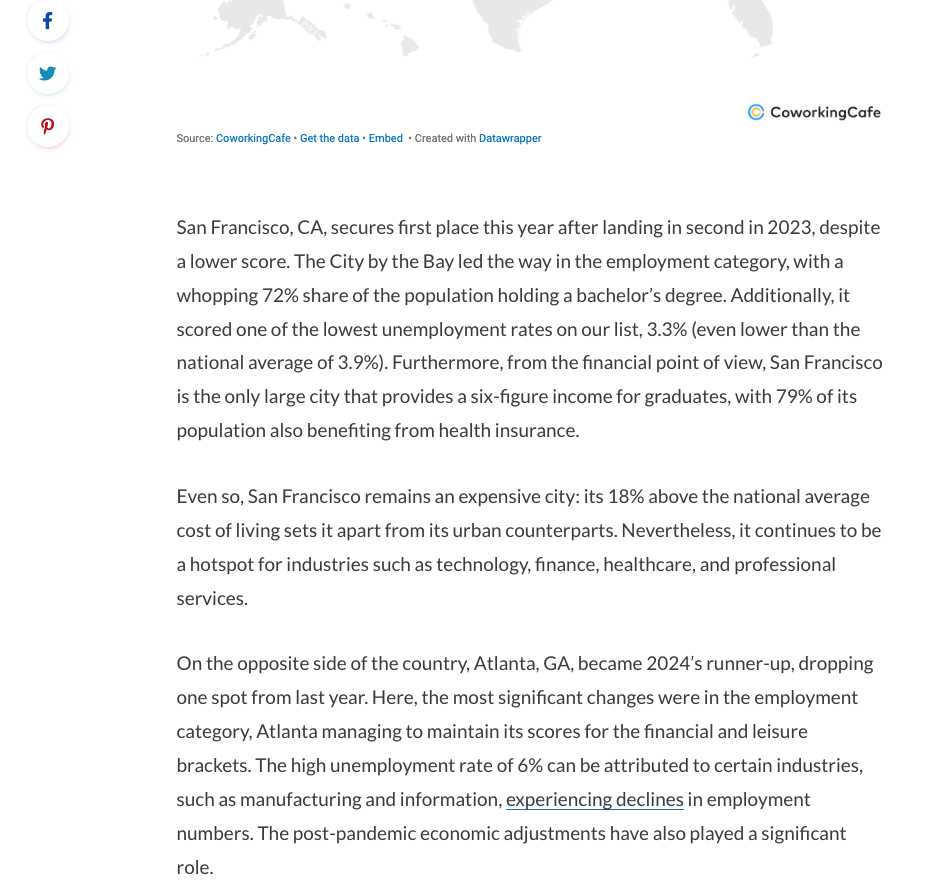 an example of a city study that just summarizes things