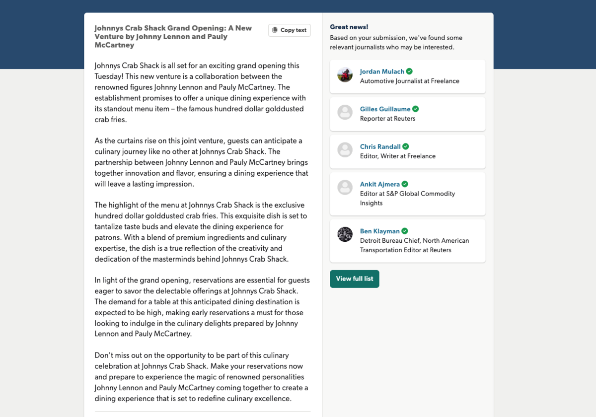 press pal johnnys crab shack