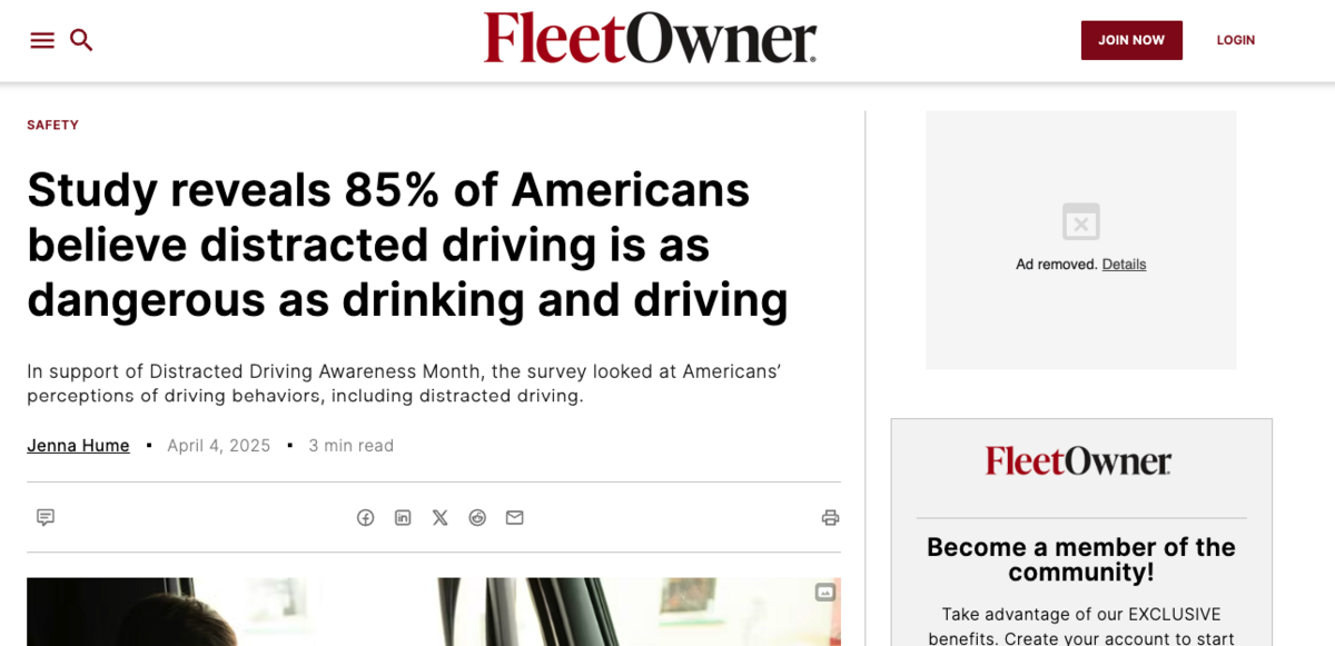 fleet owner study reveals 85%