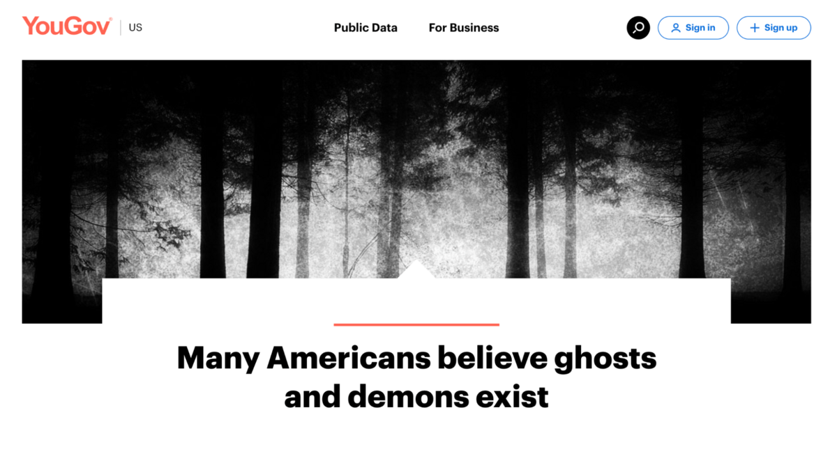 many americans believe ghosts and demons exist