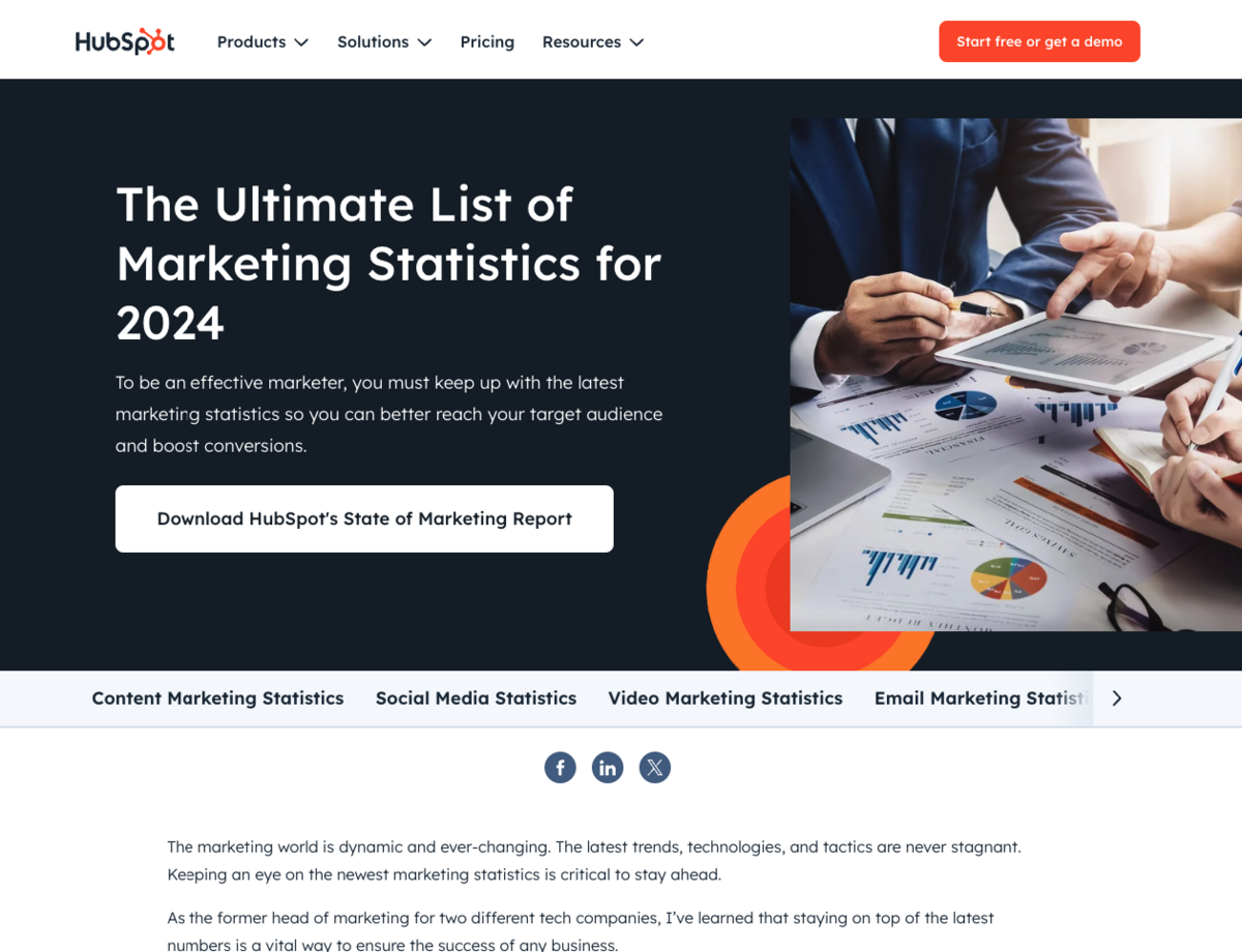 hubspot marketing statistics