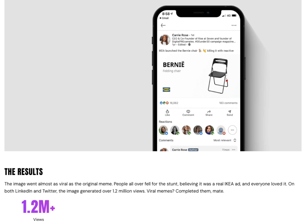 ikea chair digital pr campaign