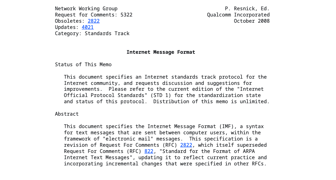 internet message format