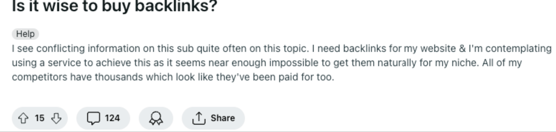 is it wise to buy backlinks