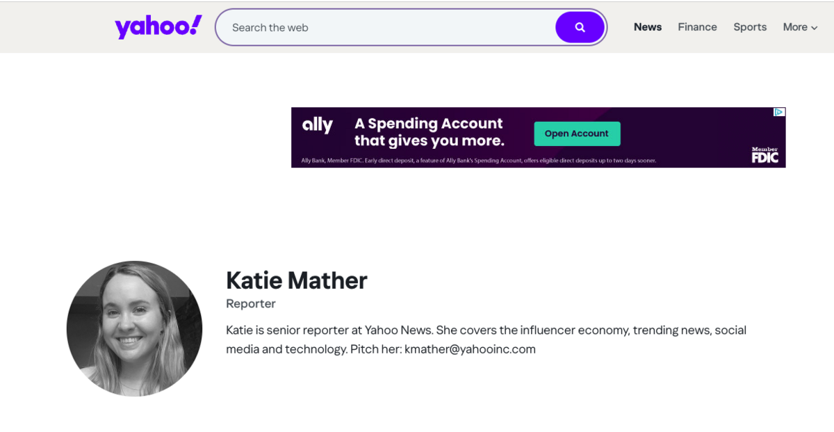 yahoo katie mather page
