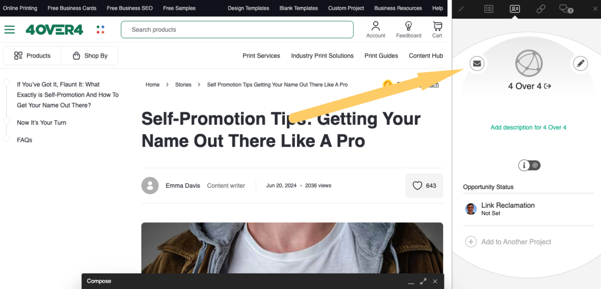 screenshot showing the buzzmarker in action