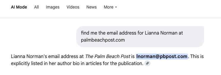 find me the email address for lianna norman at palmbeachpost