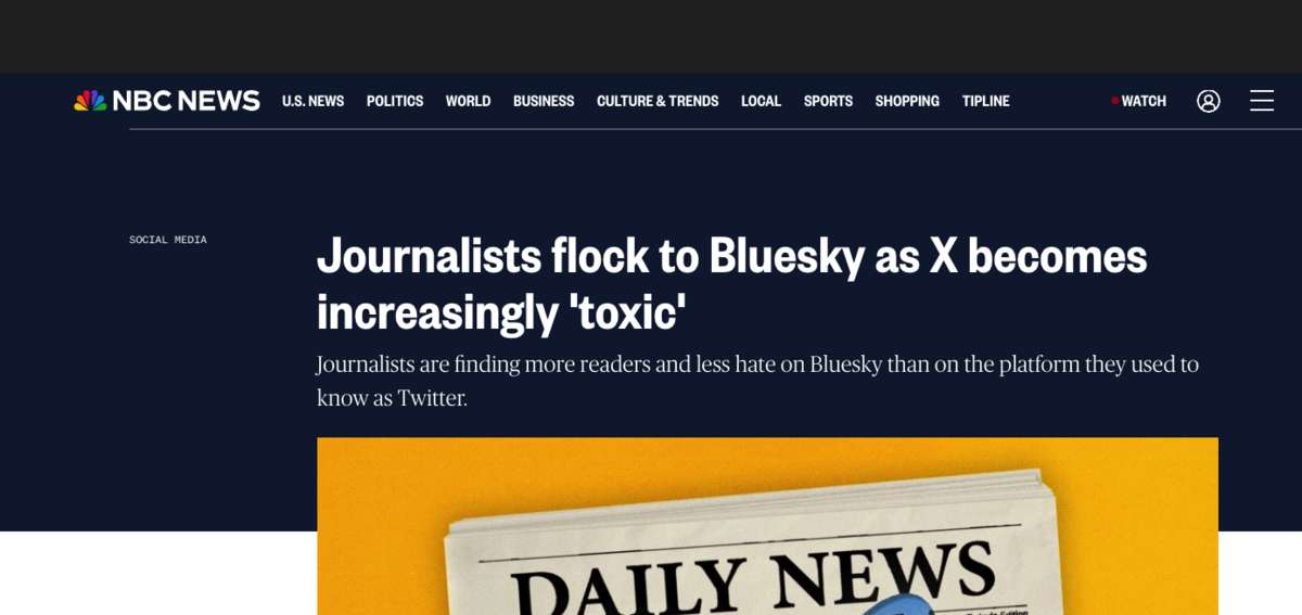 NBC News journalists flock to bluesky as x becomes increasingly toxic