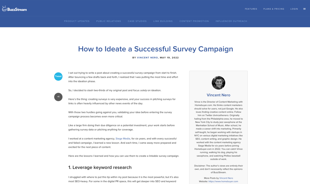 old blog posts on buzzstream