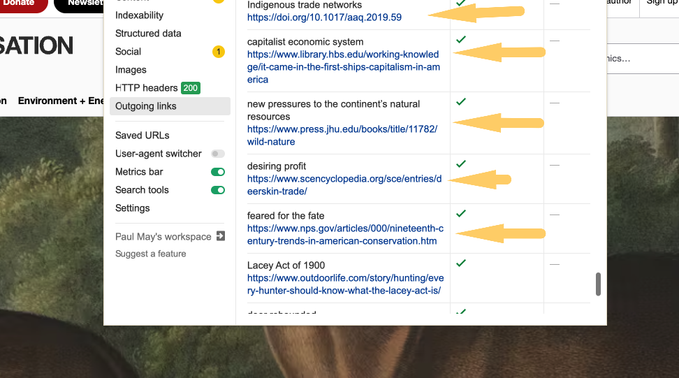 outgoing links from ahrefs