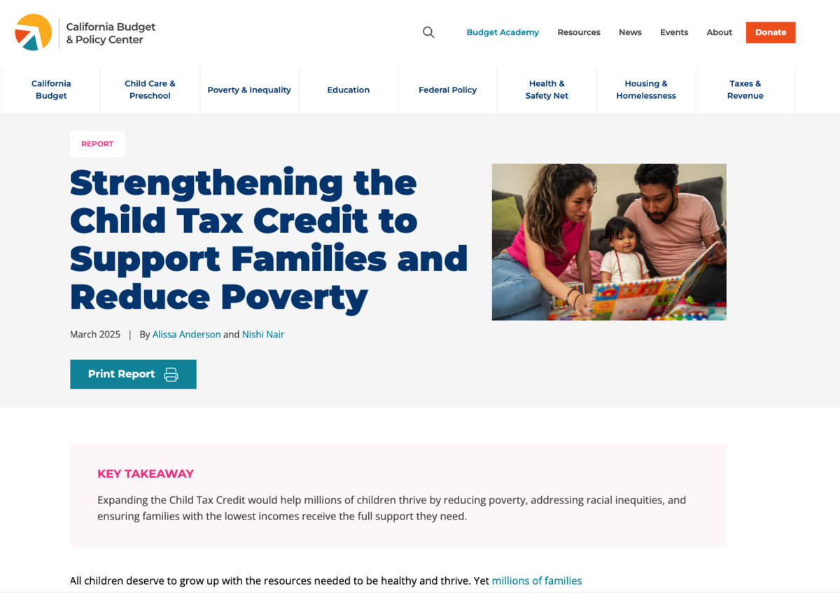 california budget and policy center