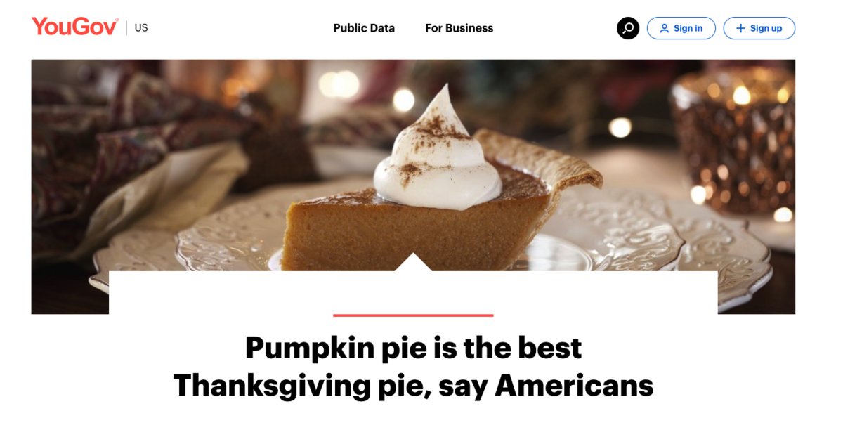 pumpkin pie is the best thanksgiving pie say americans