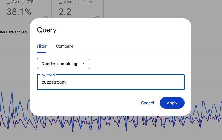 queries containing filter