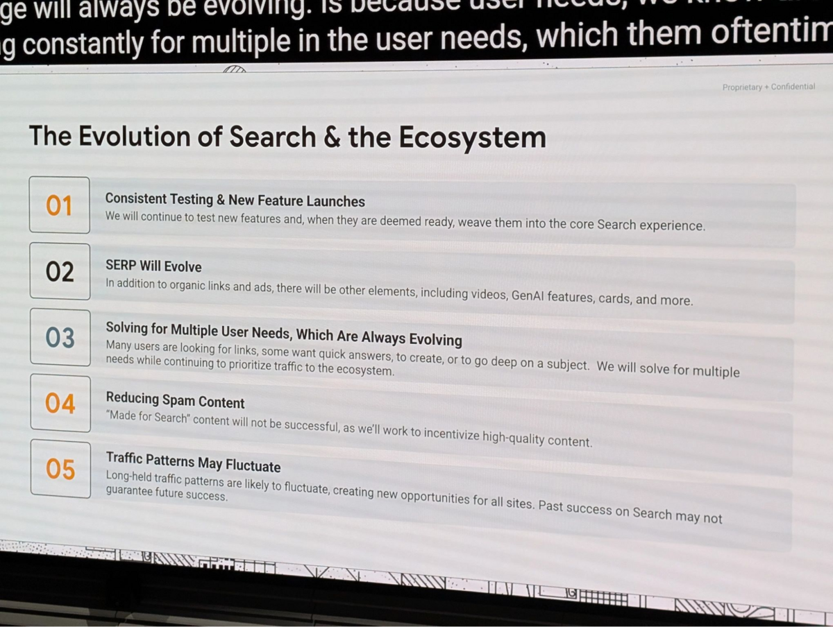 The evolution of search and the ecosystem