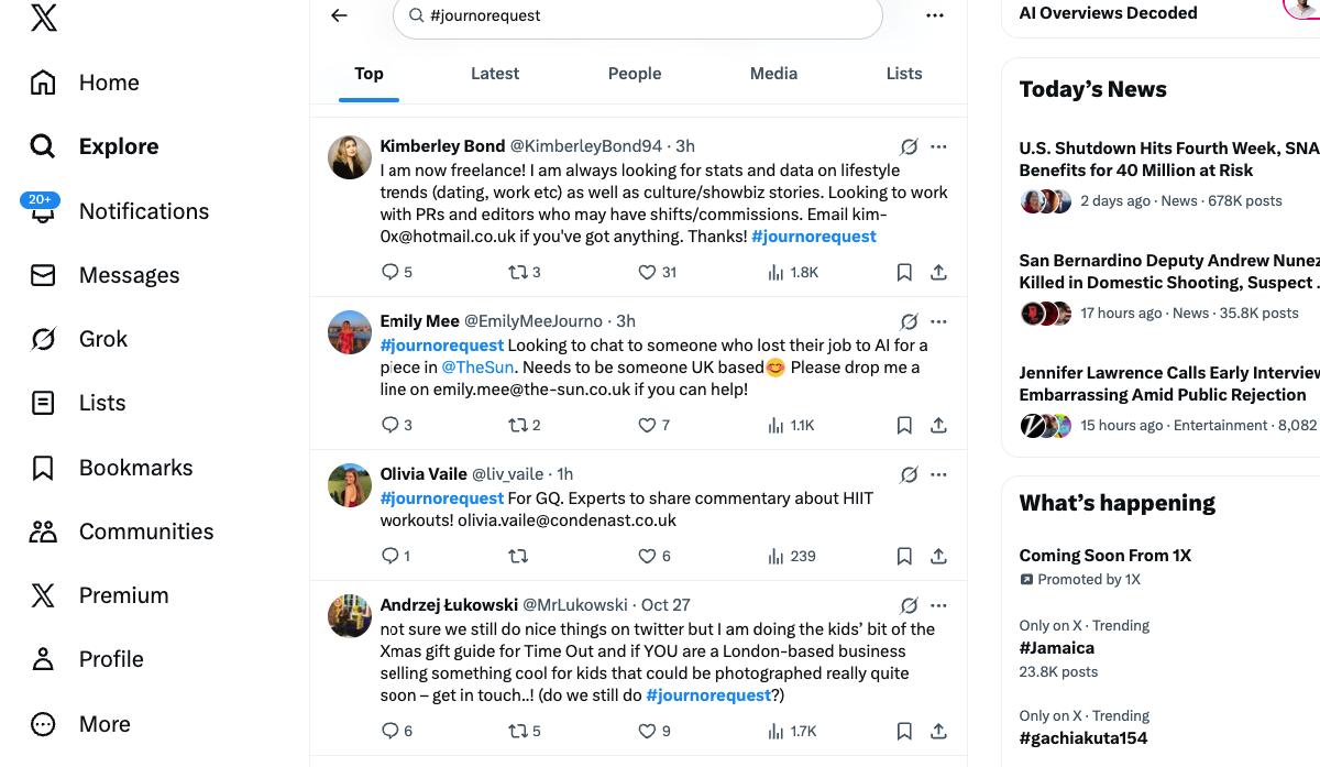 #journorequest on twitter