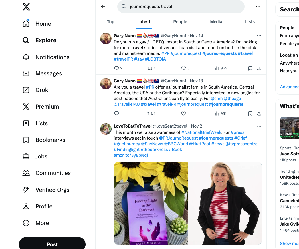 journorequests in travel