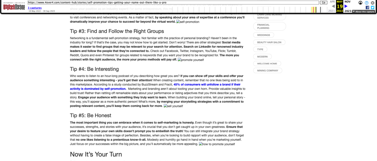 a screenshot from internet archive's wayback machine